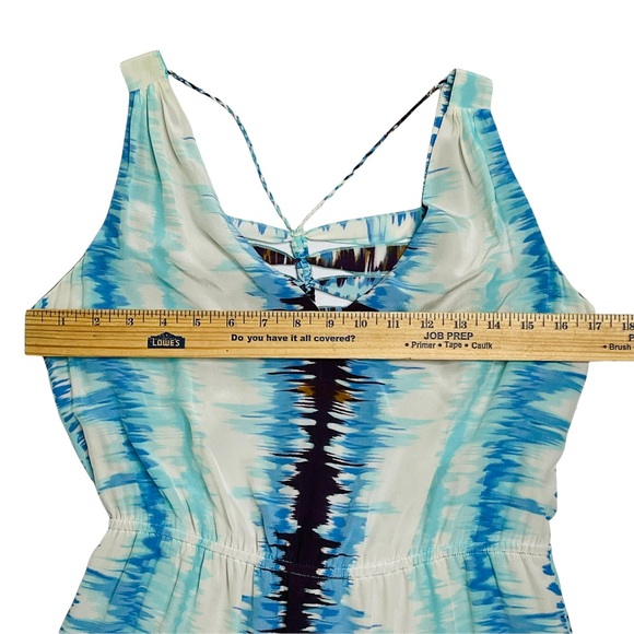 Charlie Jade Silk Ladder Back Marlow Dress in Blue Tie Dye Print Size Small - Picture 13 of 16